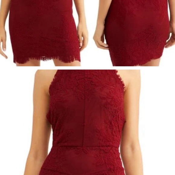 HARPER LACE HALTER MINIDRESS IN RED size large!! - Picture 13 of 16